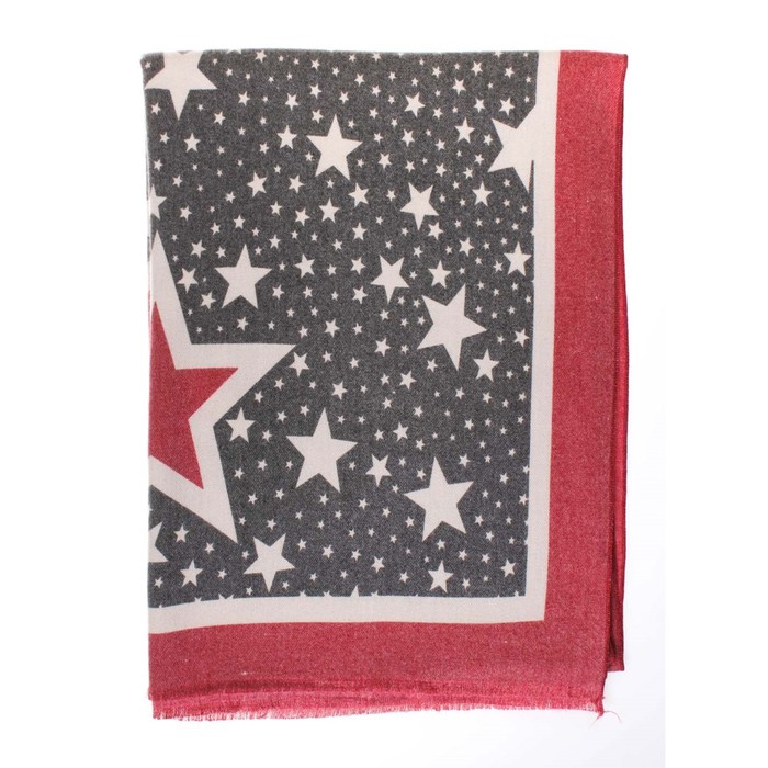 Палантин, размер 185×68 см, цвет серый