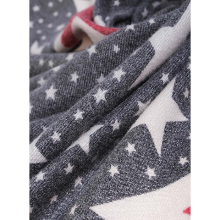 Палантин, размер 185×68 см, цвет серый