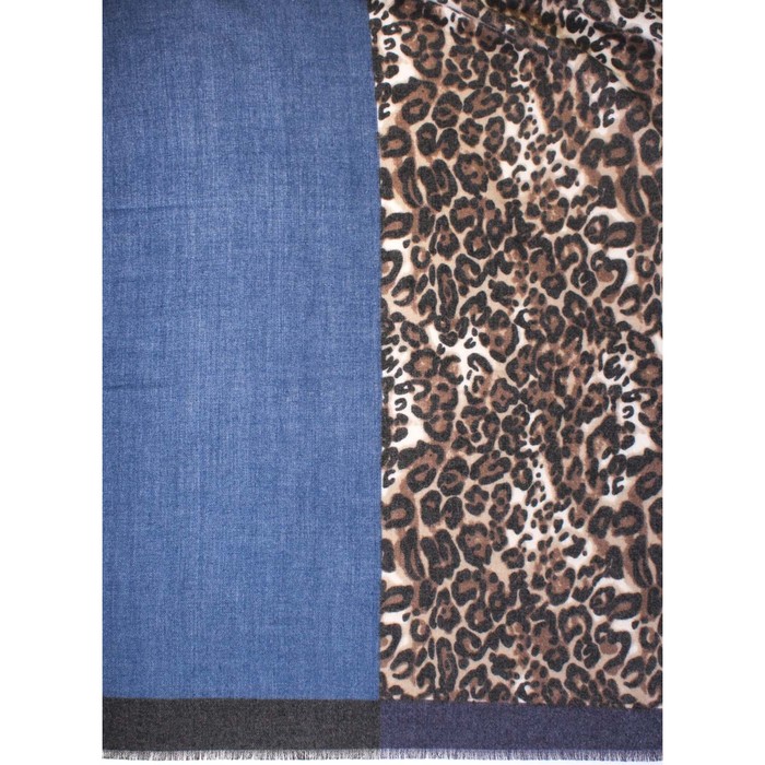 Палантин, размер 185×68 см, цвет синий