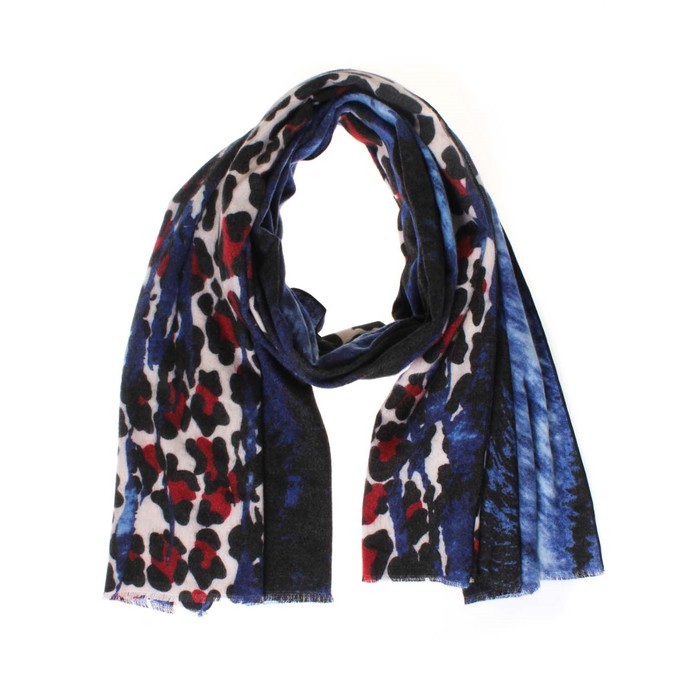 Палантин, размер 185×68 см, цвет синий