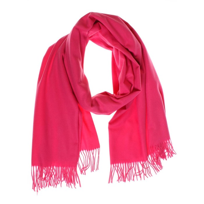 Палантин, размер 180×70 см, цвет фуксия