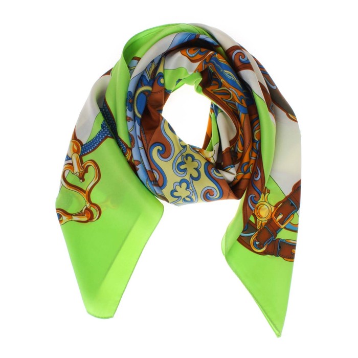 Платок, размер 100×100 см, цвет коричневый