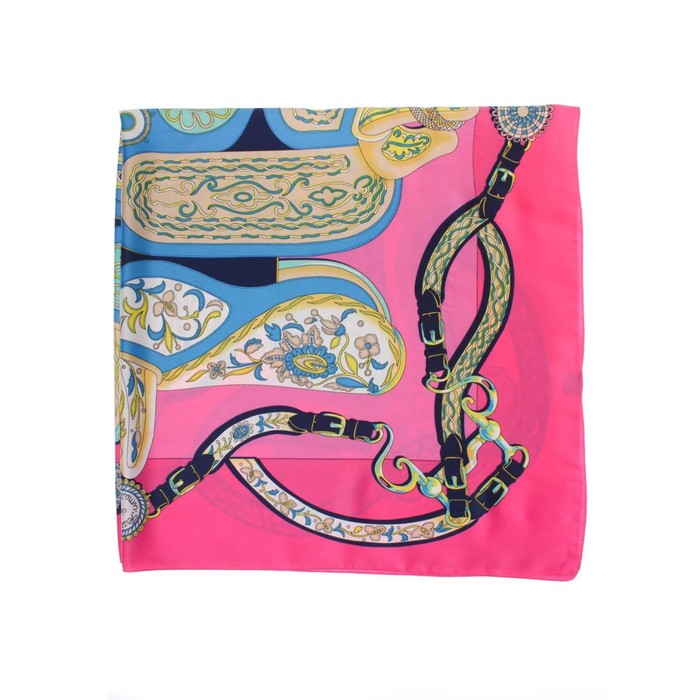 Платок, размер 100×100 см, цвет розовый