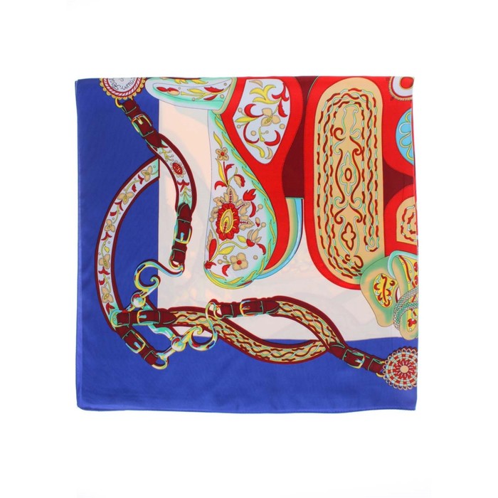Платок, размер 100×100 см, цвет синий