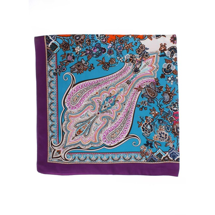 Платок, размер 100×100 см, цвет фиолетовый