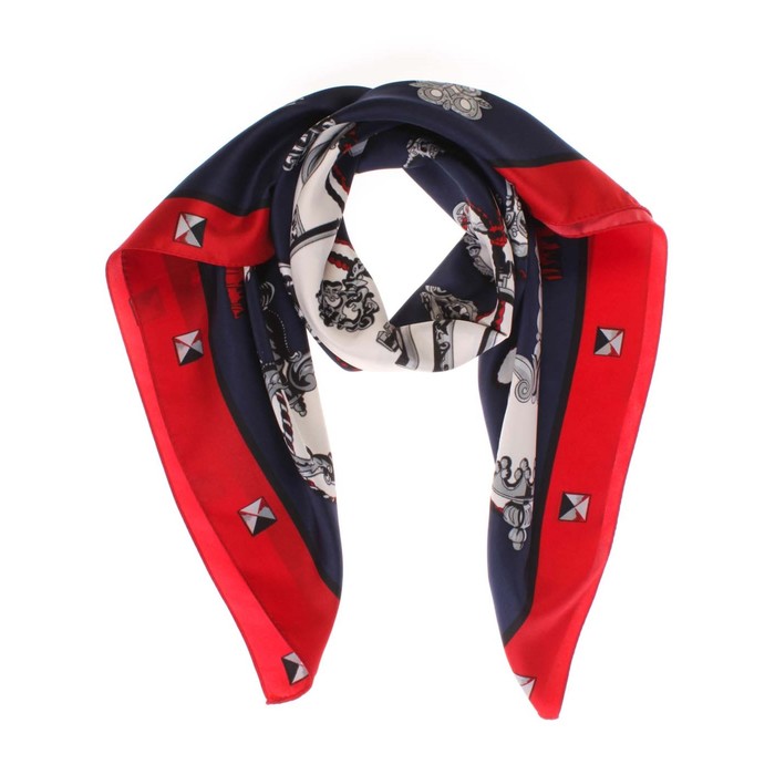 Платок, размер 100×100 см, цвет синий