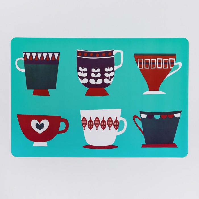 Салфетка кухонная "Чашки" 42х28 см