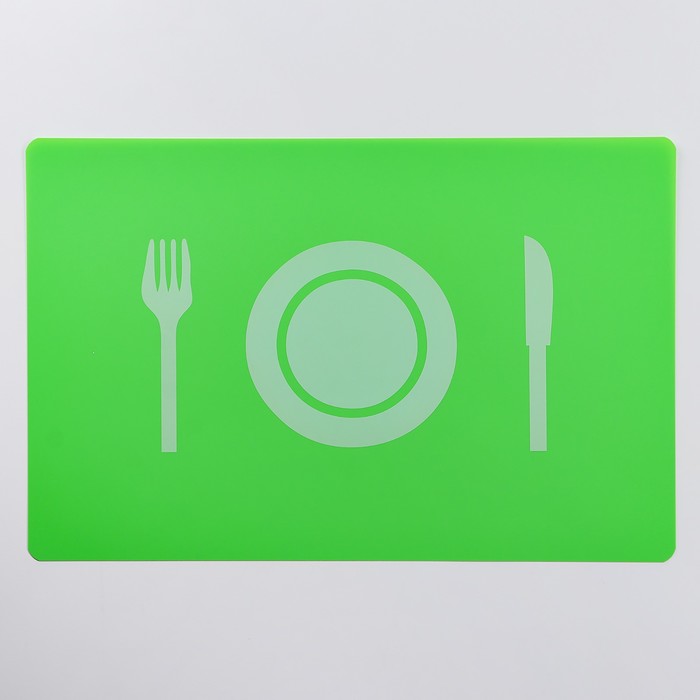 Салфетка кухонная "Кушать подано" 42х28 см, цвет зелёный