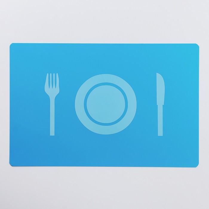 Салфетка кухонная "Кушать подано" 42х28 см, цвет синий