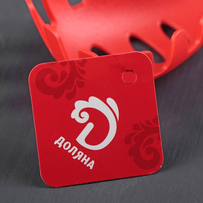 Ложка для спагетти 33,5 см "Мак", цвет красный