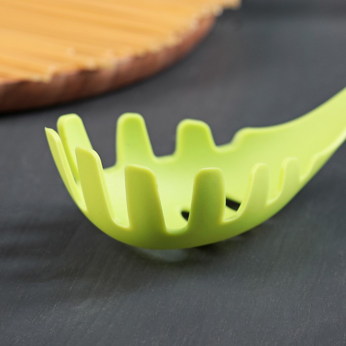 Ложка для спагетти 33,5 см "Трава", цвет зелёный