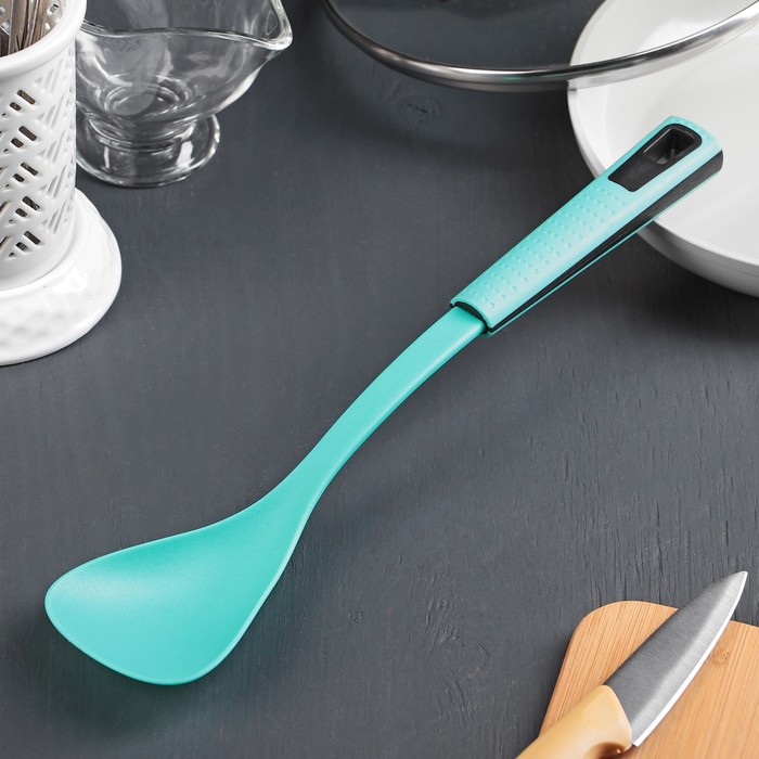 Ложка гарнирная 33,5 см "Озеро", цвет бирюзовый