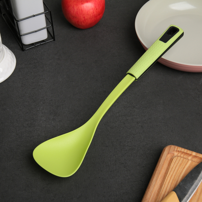 Ложка гарнирная 33,5 см "Трава", цвет зелёный