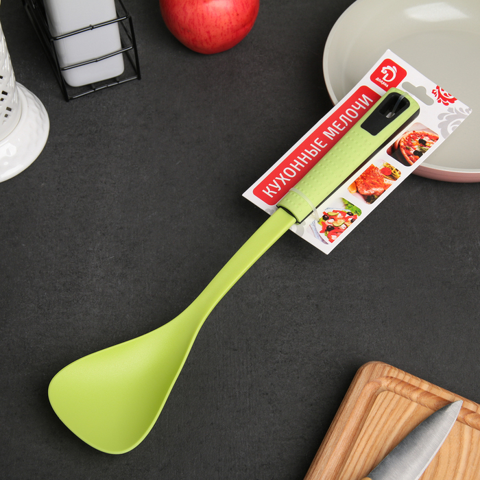 Ложка гарнирная 33,5 см "Трава", цвет зелёный