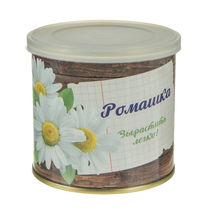 Растущая травка "Мини-цветок в банке "Ромашка"