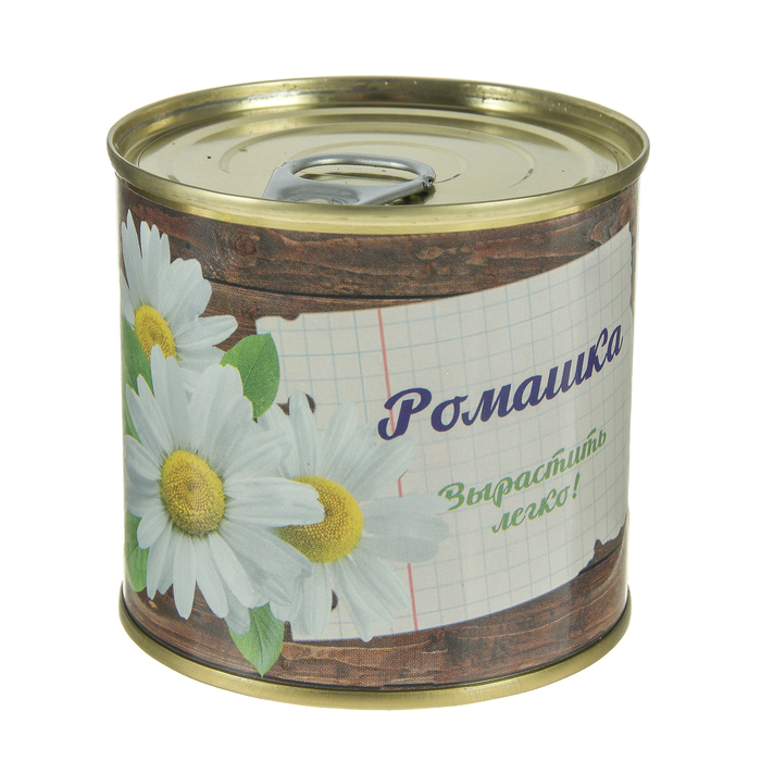 Растущая травка "Мини-цветок в банке "Ромашка"