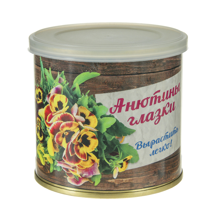 Растущая травка "Мини-цветок в банке "Анютины глазки"