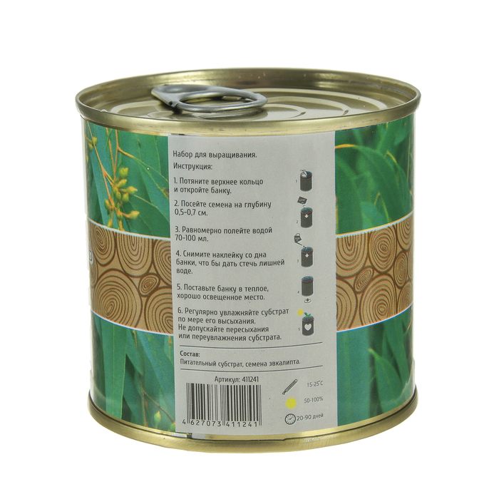 Растущая травка "Мини-дерево в банке "Эвкалипт"