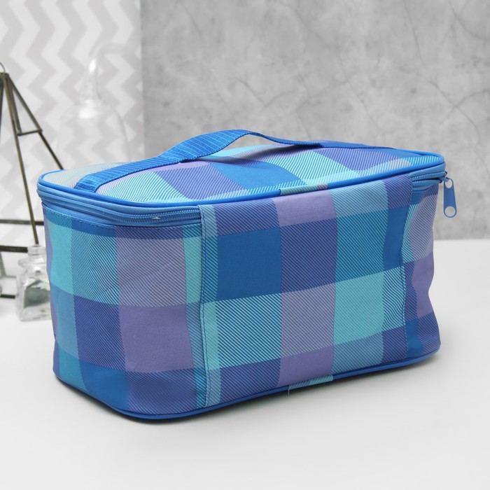 Косметичка «Клетка», отдел на молнии, цвет фиолетовый