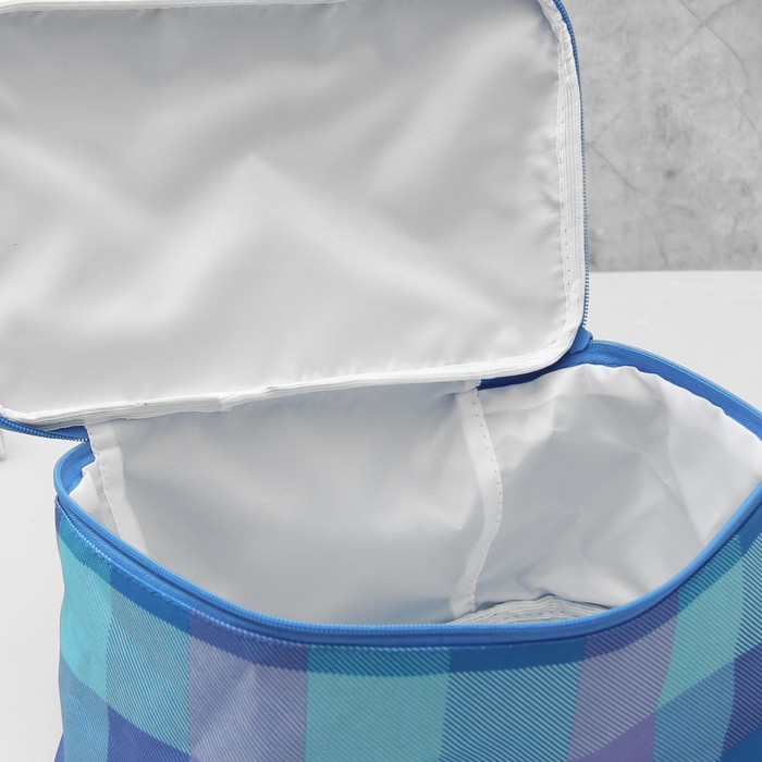 Косметичка «Клетка», отдел на молнии, цвет фиолетовый