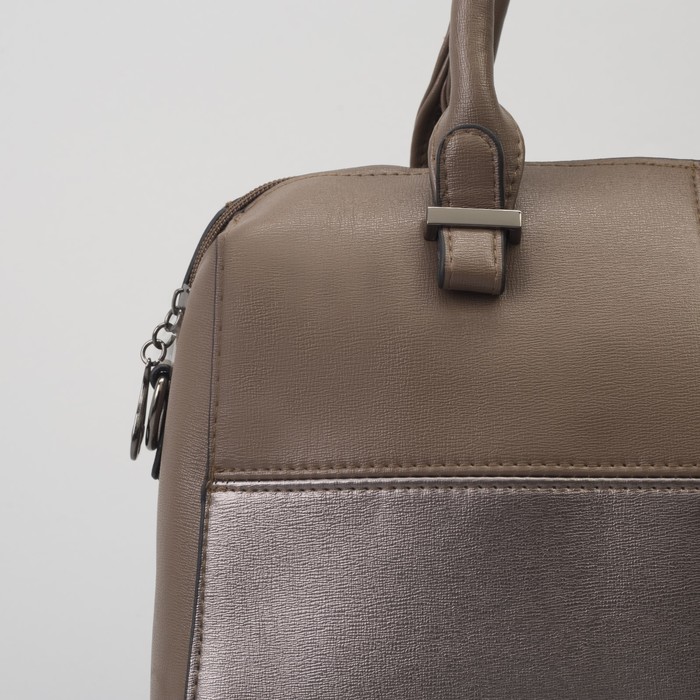 Сумка женская, отдел на молнии, наружный карман, длинный ремень, цвет хаки