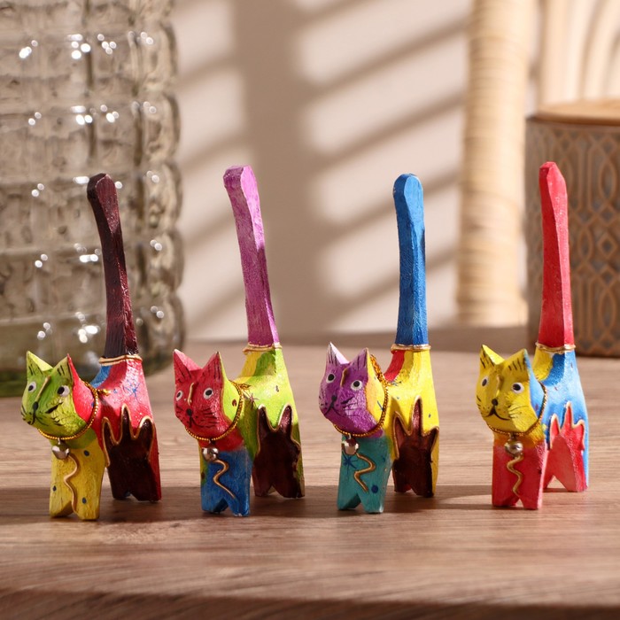 Набор сувенирный "Разноцветные кошечки" 7,5х5х11 см