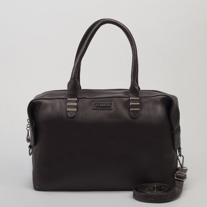 Сумка женская, отдел на молнии, наружный карман, длинный ремень, цвет кофе