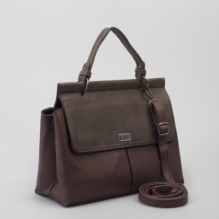 Сумка женская, отдел на молнии, наружный карман, длинный ремень, цвет пурпурный