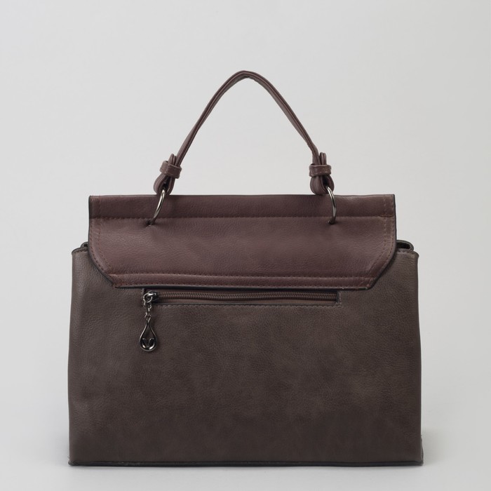 Сумка женская, отдел на молнии, наружный карман, длинный ремень, цвет хаки