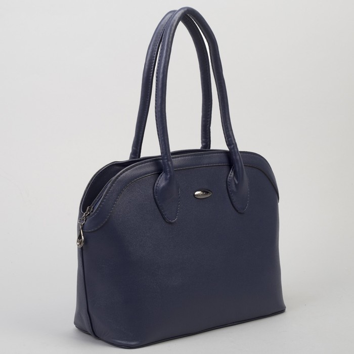 Сумка женская, отдел с перегородкой на молнии, наружный карман, цвет синий