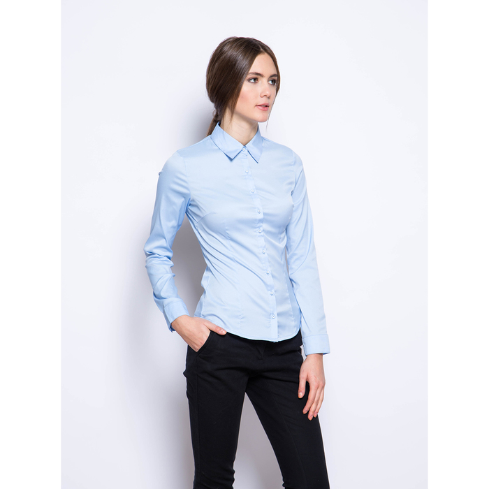 Блузка женская 1005-1589 цвет голубой, р-р 48