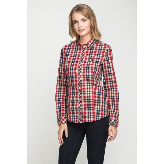 Блузка женская 15151 цвет красная клетка, р-р 42
