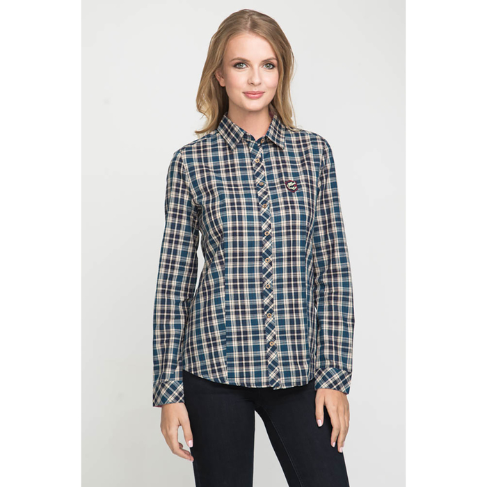 Блузка женская 15151 цвет синяя клетка, р-р 42