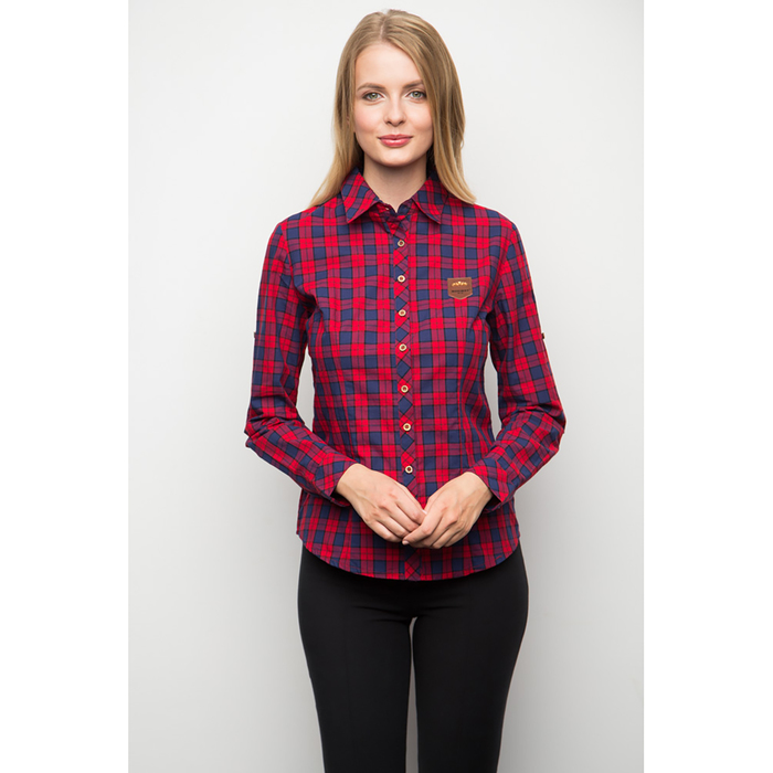 Блузка женская 15172 цвет красная клетка, р-р 46