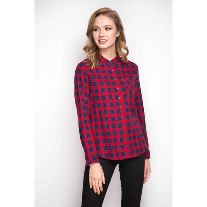 Блузка женская 16166 цвет красная клетка, р-р 48