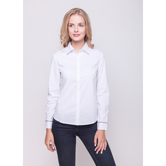Блузка женская 16266 цвет белый, р-р 46