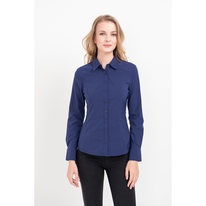 Блузка женская 8068 цвет тёмно-синий, р-р 48