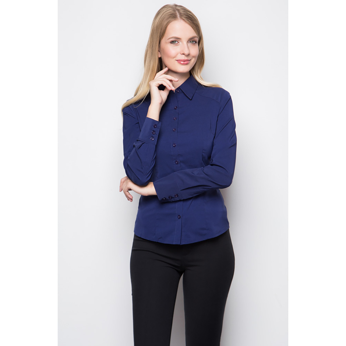 Блузка женская 8195 цвет тёмно-синий, р-р 44
