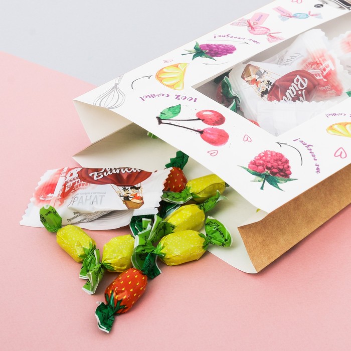 Пакетик подарочный «Это вкусно!», 16 × 30 × 6 см