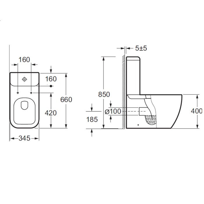 Чаша унитаза BelBagno ALPINA trap BB10100CP