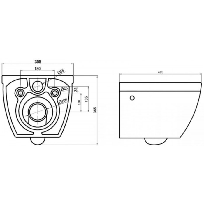 Чаша унитаза BelBagno CENTO-R BB509CH, подвесной