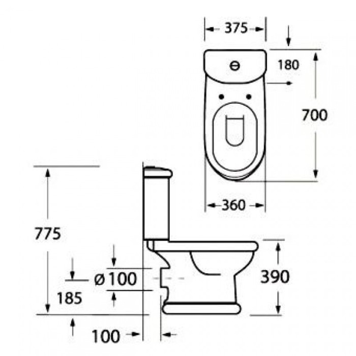 Чаша унитаза BelBagno GALA BB1078CP