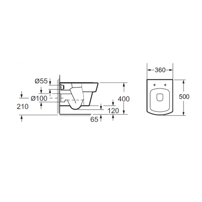 Чаша унитаза BelBagno MATTINO BB1060CH, подвесной