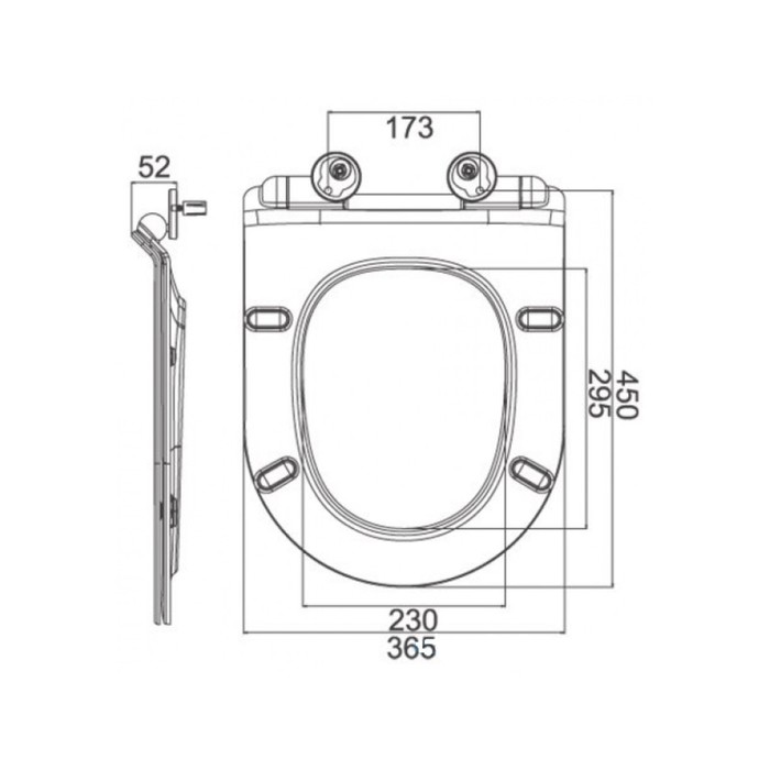 Сидение BelBagno BB2011SC, дюропласт, металическое крепление, soft close