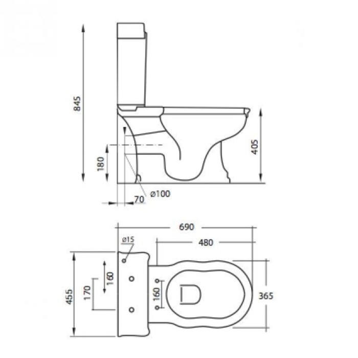 Чаша унитаза Cezares ROYAL PALACE CZR-012