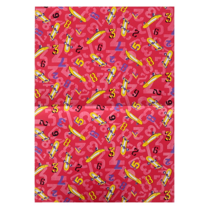 Набор для упаковки, "Для мальчика", крафт 0,7 х 1 м х 2, лента 15 мм х 3 м х 4