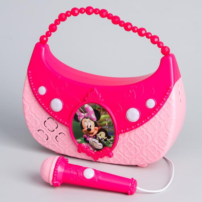Музыкальный набор "Минни Маус", микрофон + колонка, свет, звук