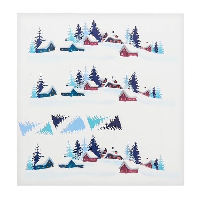 Переводки на посуду (холодная деколь) «Волшебства в Новом Году», 14,1 × 14,1 см