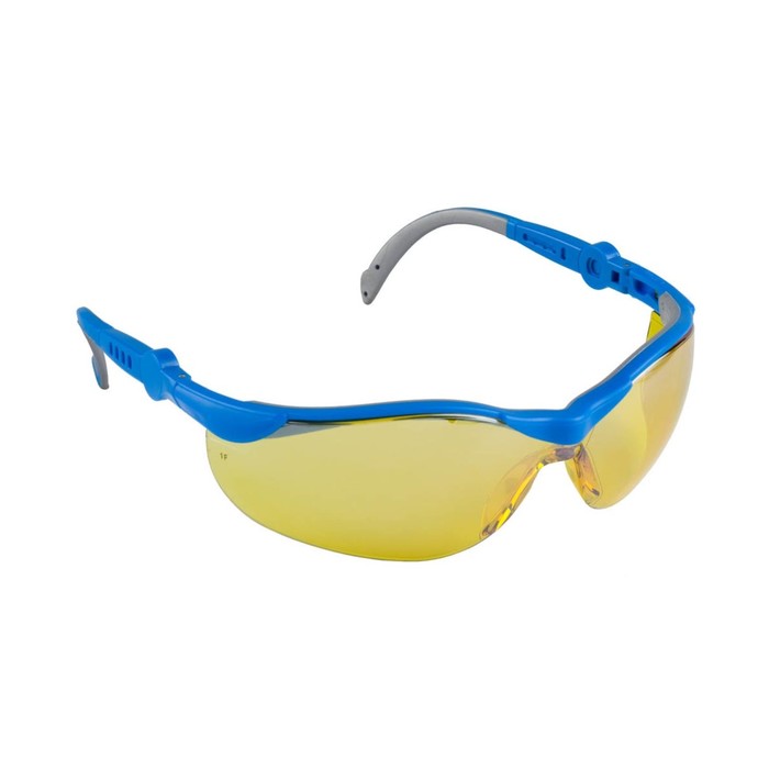 Очки защитные "ЗУБР" ЭКСПЕРТ 110311, желтые, поликарбонатная монолинза, регулируемые дужки