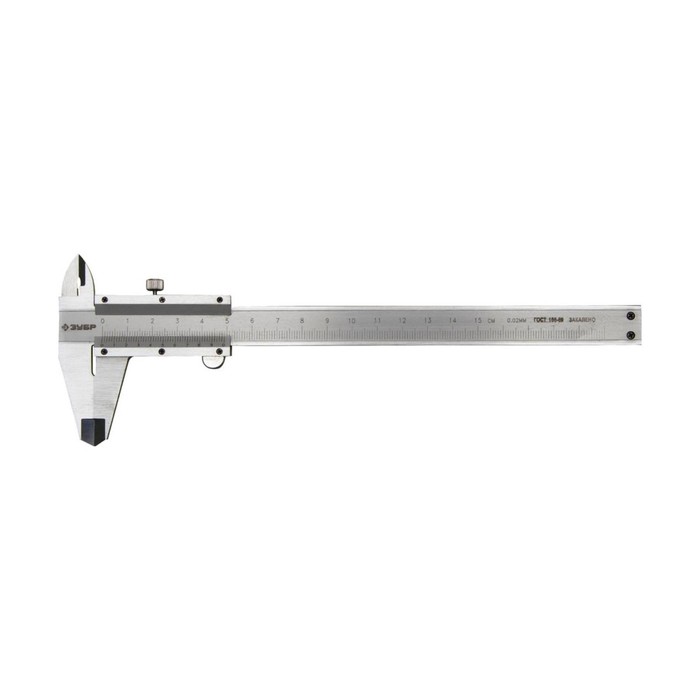 Штангенциркуль "ЗУБР" ЭКСПЕРТ 34511-150, нониусный, закаленная сталь, 150 мм, шаг 0,05 мм